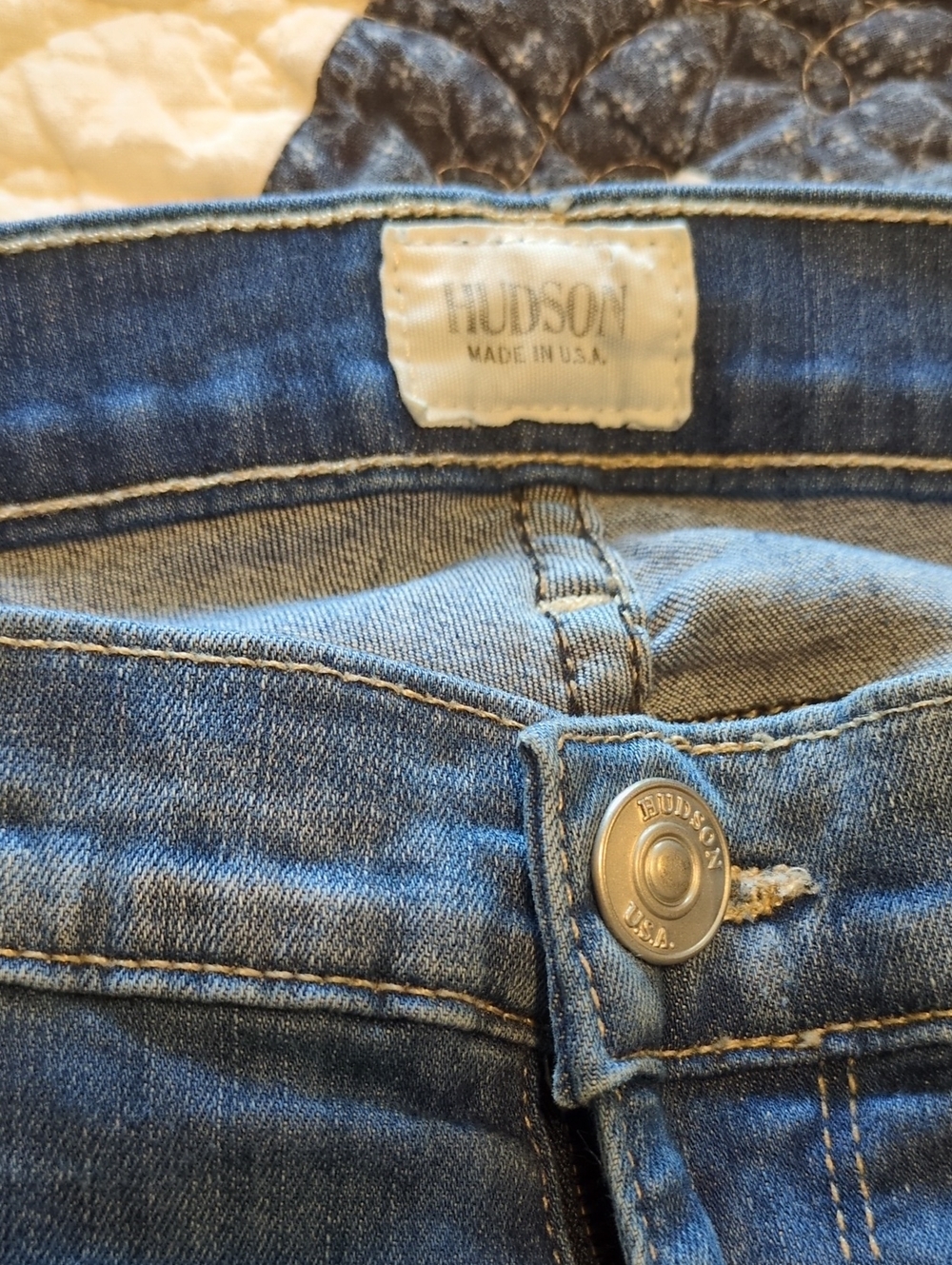 Hudson Jeans Medium Blue Women's Denim Waist Detail Jeans